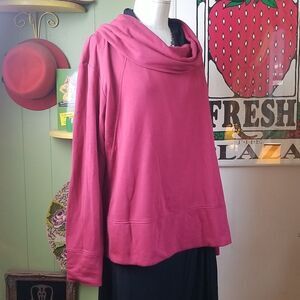 Caslon ⭐ Muted Red Cowl Neck Fleece